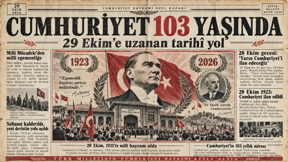 Türkiye Cumhuriyeti 103 yaşında: 29 Ekim 1923'ten bugüne tarihî yolculuk