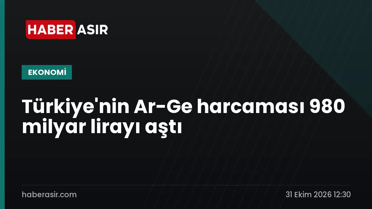 Türkiye'nin Ar-Ge harcaması 980 milyar lirayı aştı